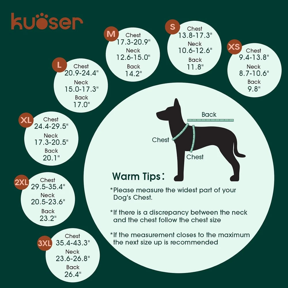 Kuoser Waterproof Reversible Dog Coat