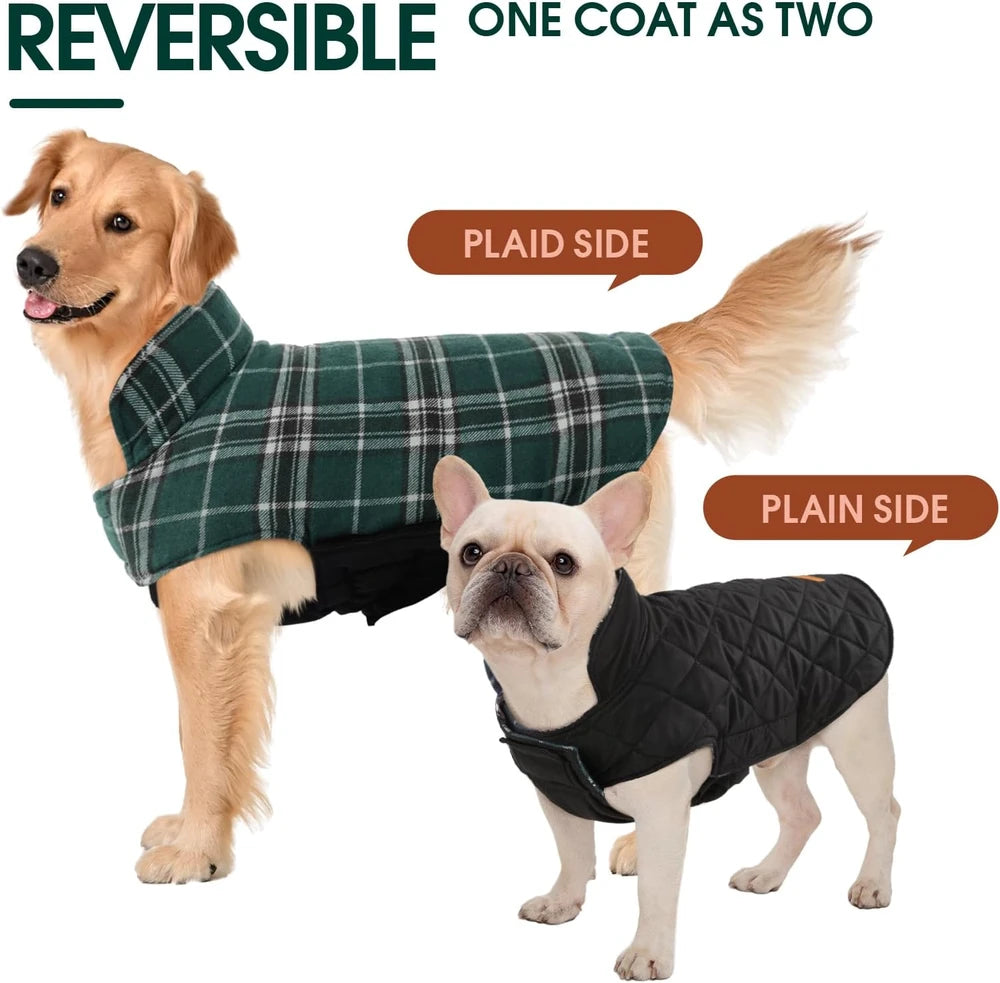 Kuoser Waterproof Reversible Dog Coat
