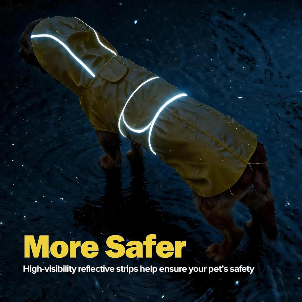 Waterproof Reversible Dog Raincoat