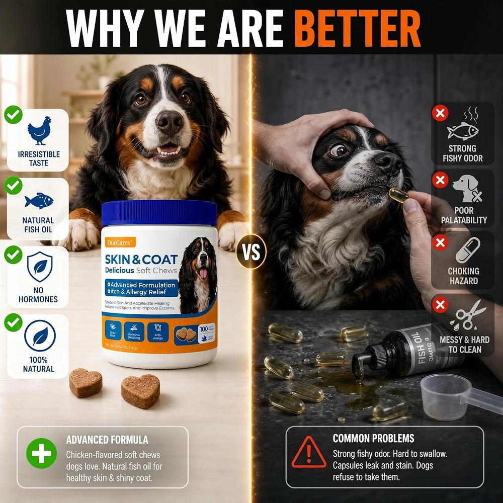 Omega 3 Dog Chew for Allergy and Itch Relief