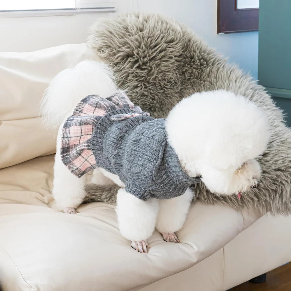 Knitted Dog Sweater Dress