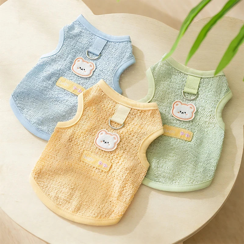 Bear Print Dog Vest