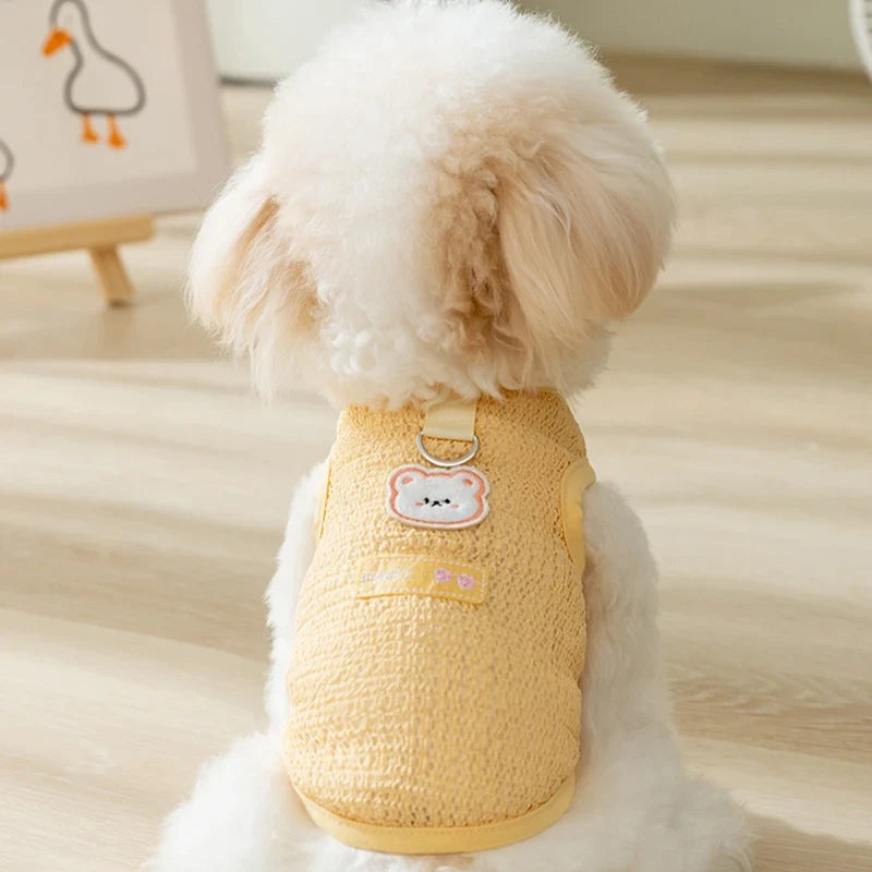 Bear Print Dog Vest