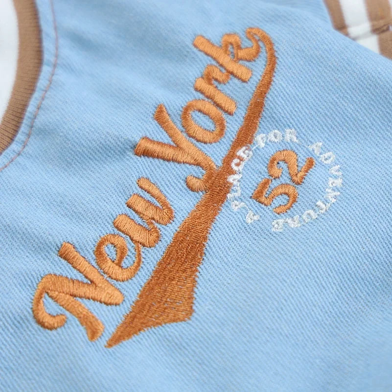 Denim Baseball Pet Shirt