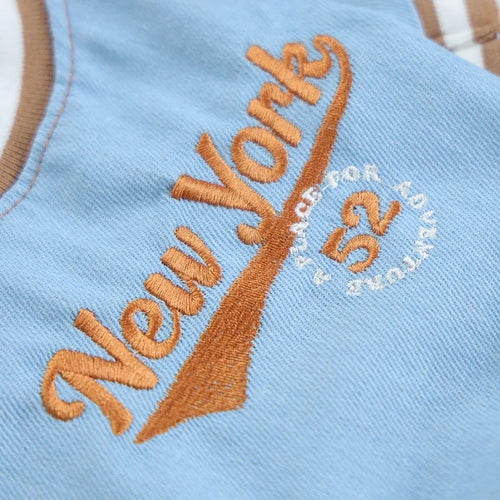 Denim Baseball Pet Shirt